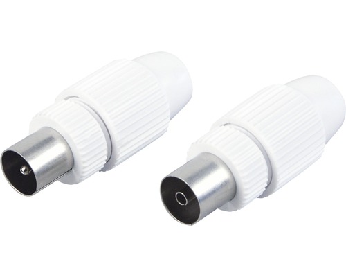 Coaxiale connectorset, mannelijk/vrouwelijk, 2 stuks, Schwaiger KST1121532