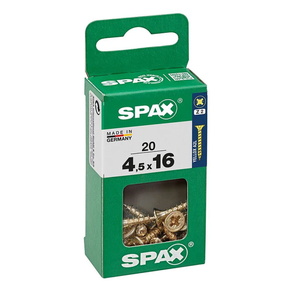 SPAX SENKHODE GUL 4,5X16, S 20 STK