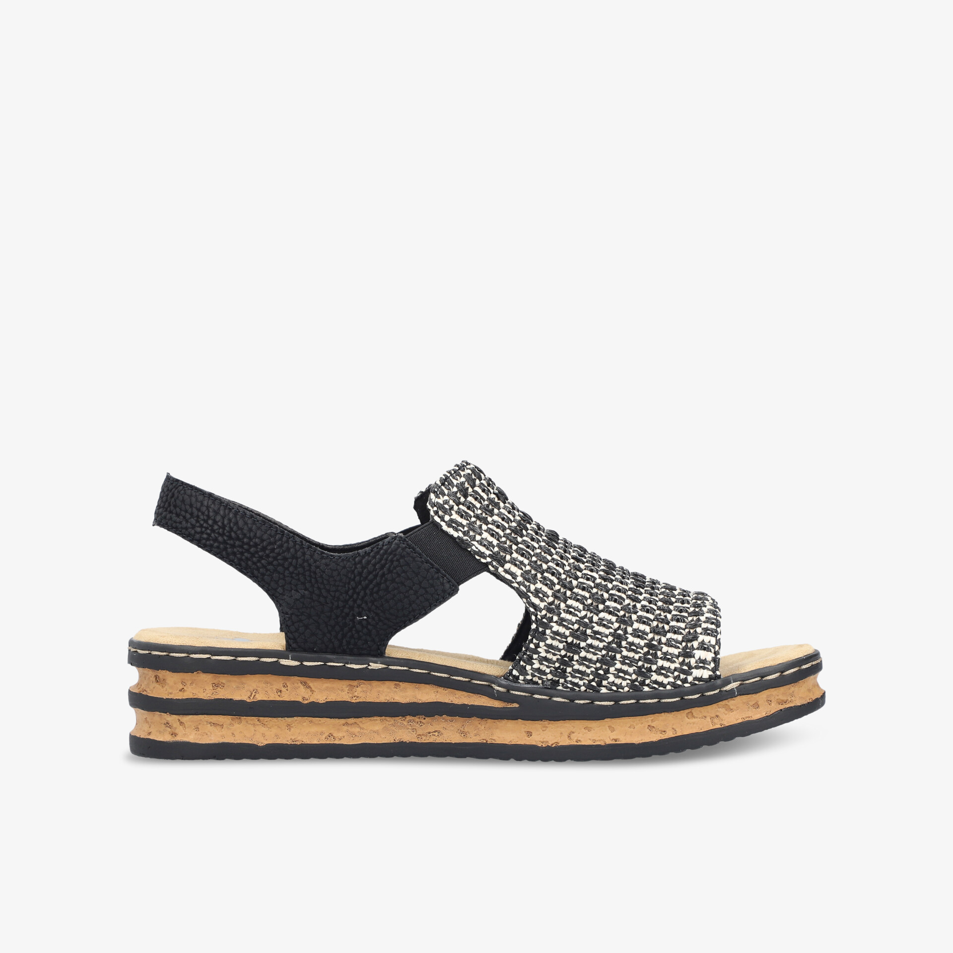 rieker Damen Keilsandalen schwarz