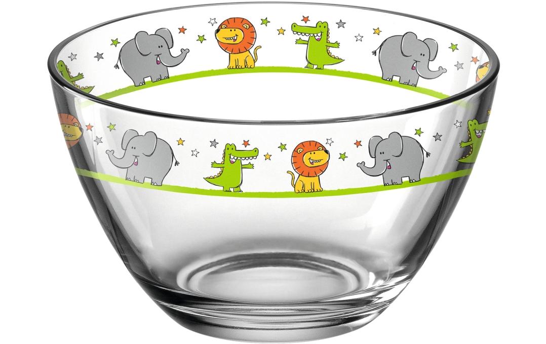 Kinderschale Bambini Löwe/Kroko/Elefan, 6-teiligSchalen Set mit Tier Motiven