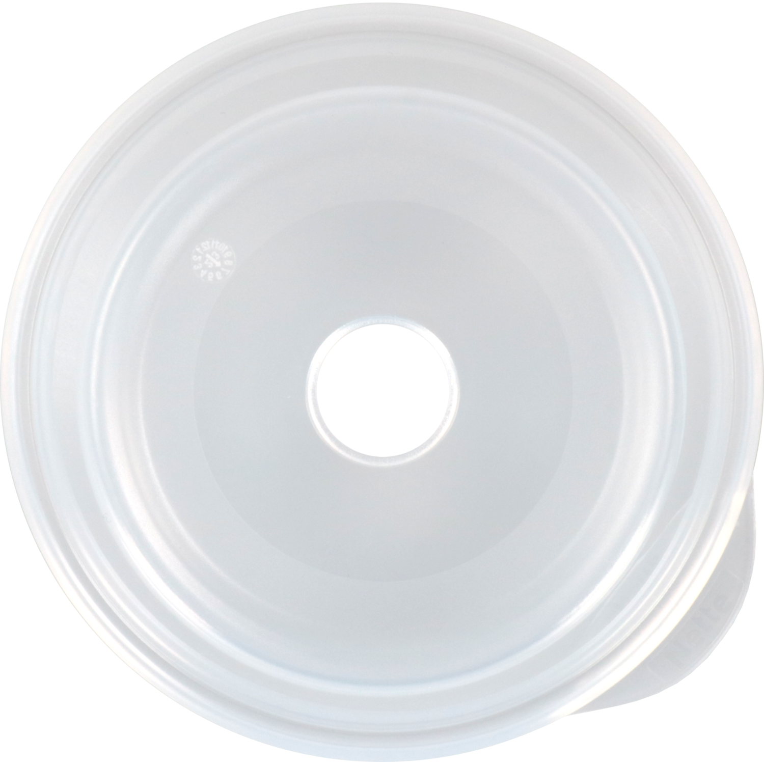 Circ Deksel, PP, dome, reusable, met gat, Ø90mm, transparant