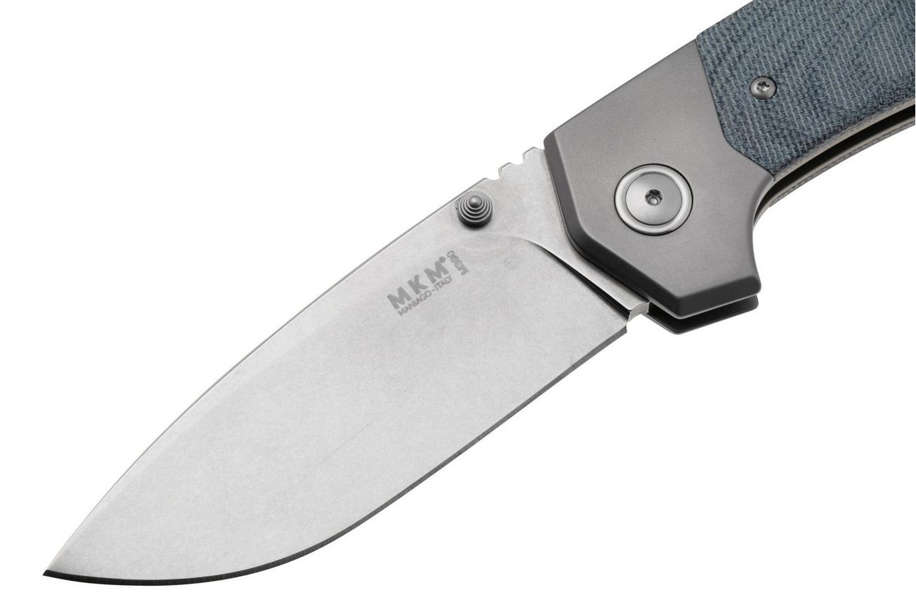 MKM Hero MK HR-DCT Stonewashed Denim Canvas Micarta, zakmes
