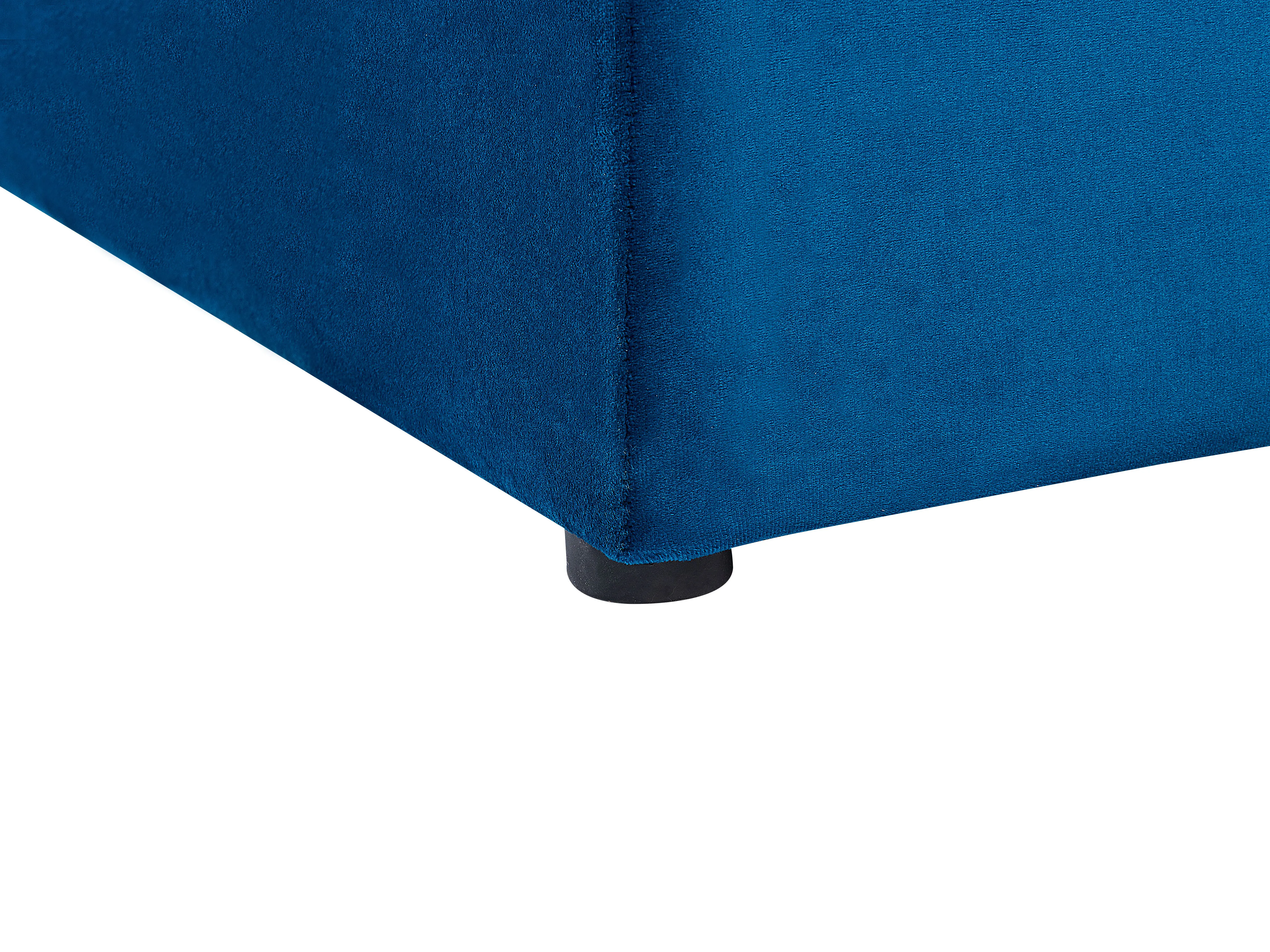 Waterbed met opbergbank Fluweel NOYERS 160 x 200 cm Blauw