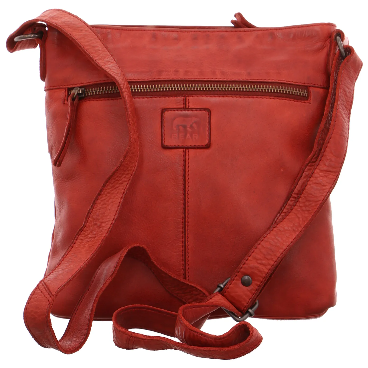 BEAR DESIGN Umhängetasche Rot Leder