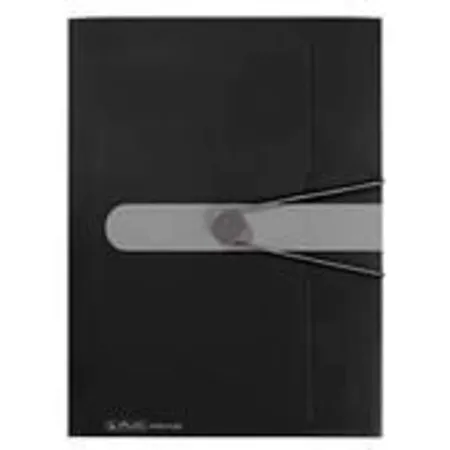 Herlitz Gummizugmappe A4, PP opak, schwarz