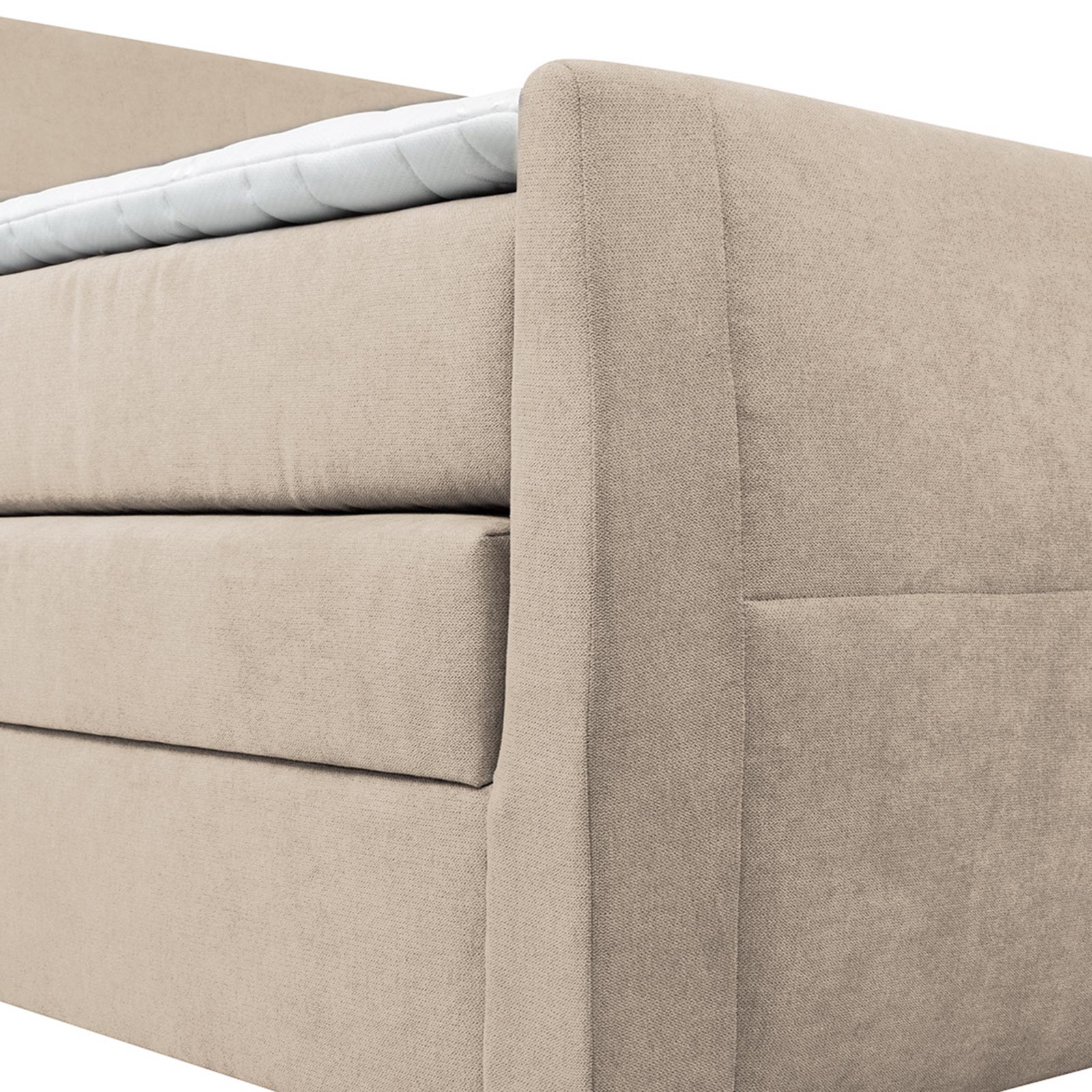 Boxspringbett - beige - mit Bettkasten - H3 - 180x200 cm