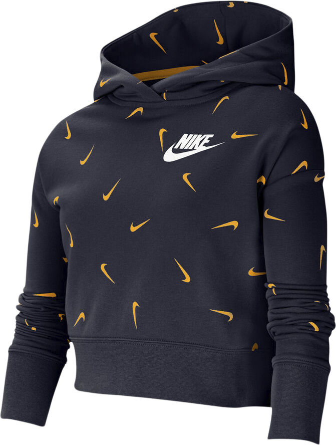 Nike Sportswear Cropped French Terry Hættetrøje Blå