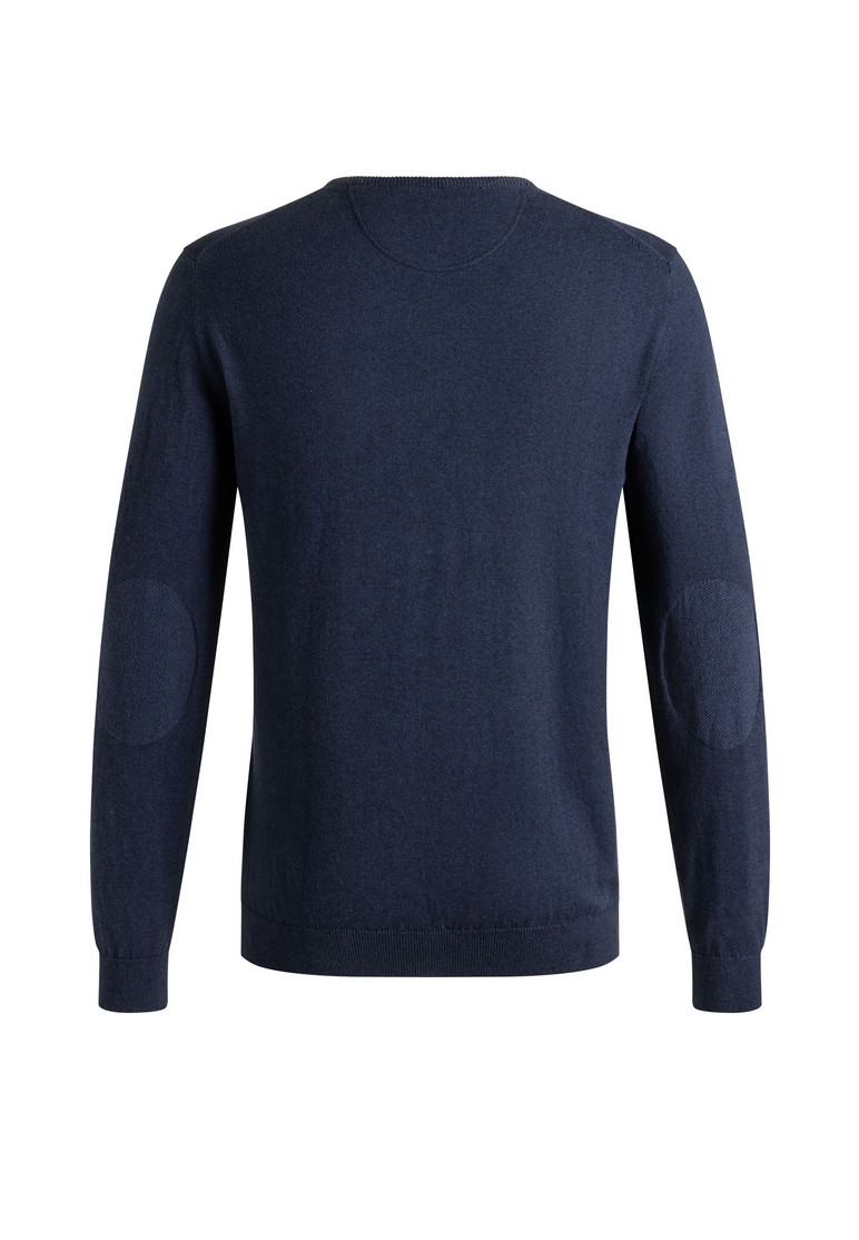 Round neck solid Blau