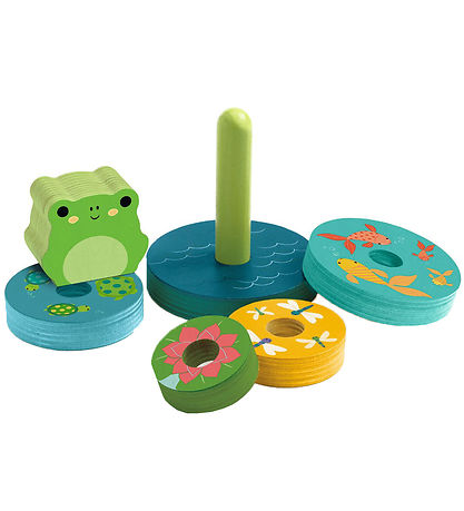 Djeco Puzzlespiel/Stapelspielzeug - 8 Teile - Holz - Rainbow