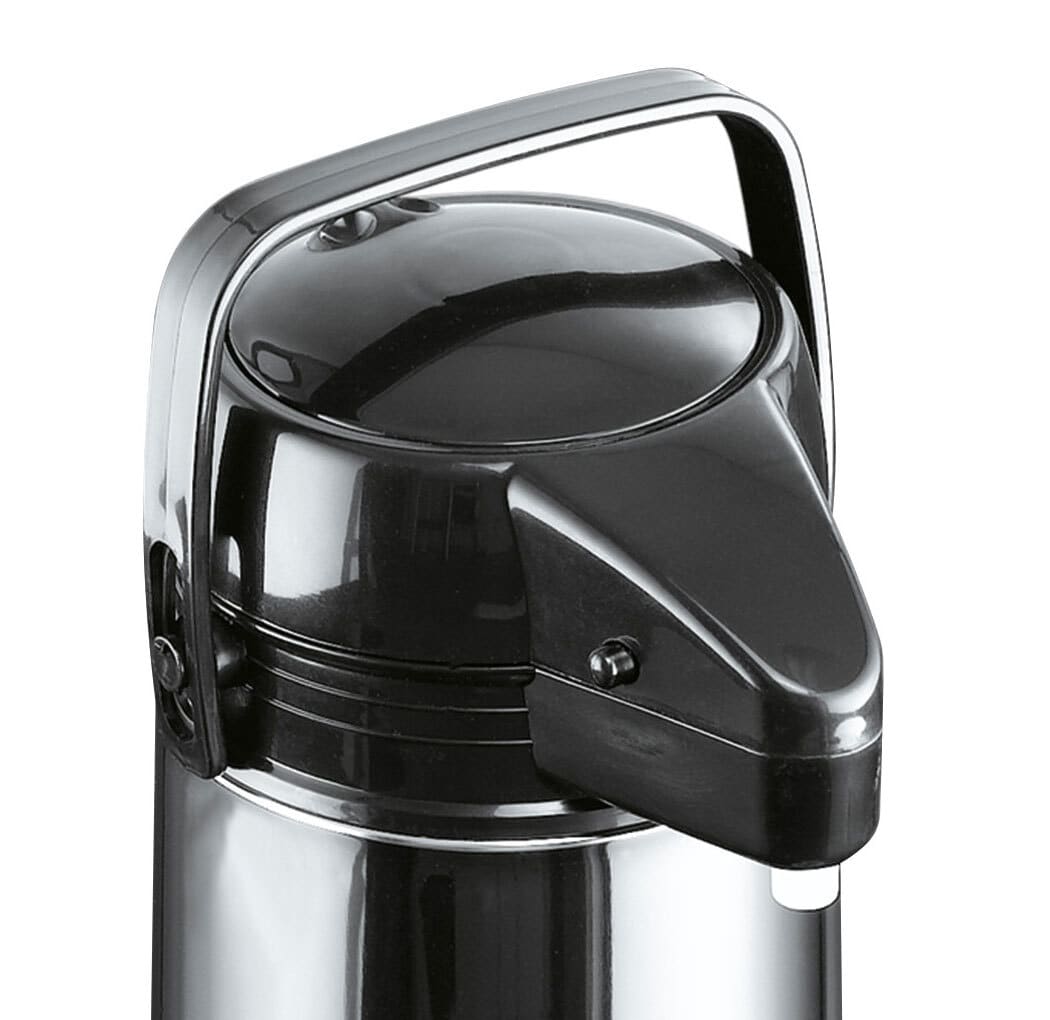Airport Kanne 1,9 l 18x36x14 cm silber/schwarz
