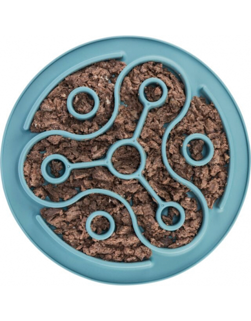 Trixie Slow Feeding Voedermat - Hondenvoerbak - Ø28 cm Blauw