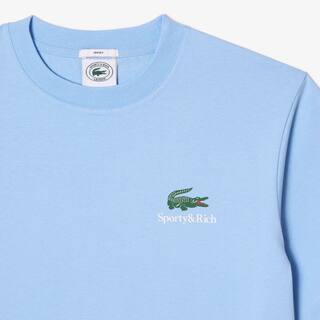 T-shirt Lacoste x Sporty & Rich oversize T-Shirts - Bleu - Lacoste - Unisex