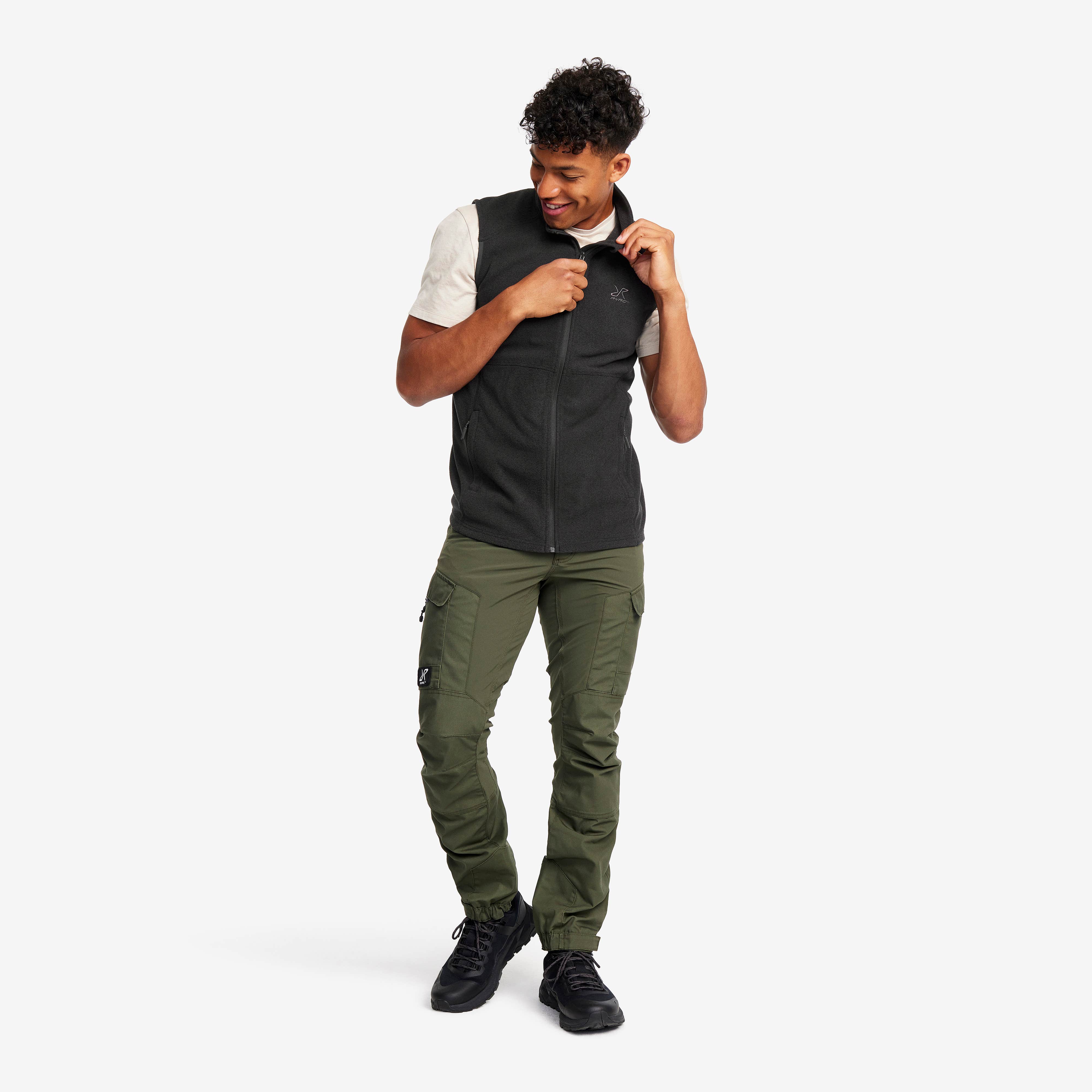 Essential Fleece Vest Herre Black