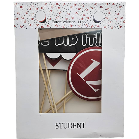 Studenter selfiesticks 11-pak - multifarvet