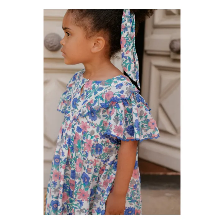 Louise Misha Robe Siloe Fleurie | Bleu
