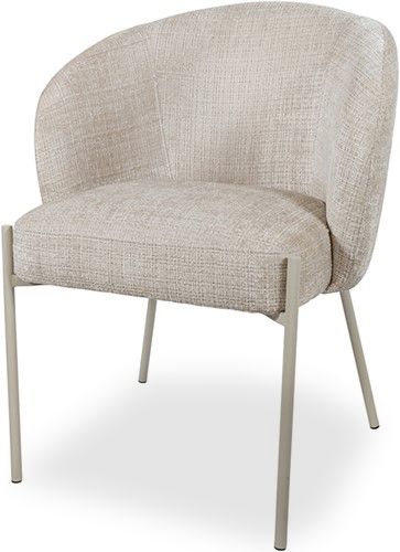 Eetkamerstoel Taupe Adele B62.5 x D64 x H80.5 cm