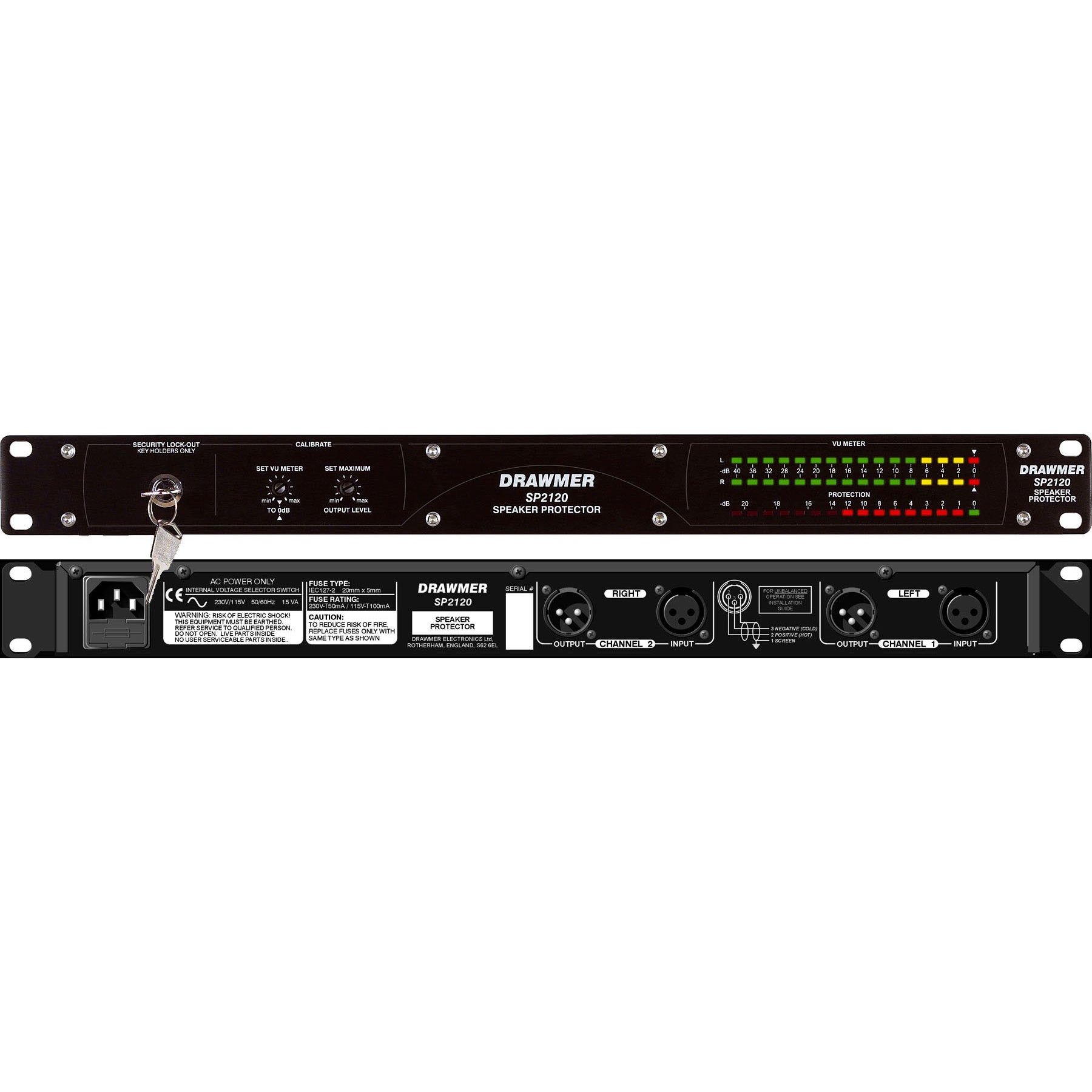 Drawmer SP2120 1U Stereo Speaker Protector en Level Limiter