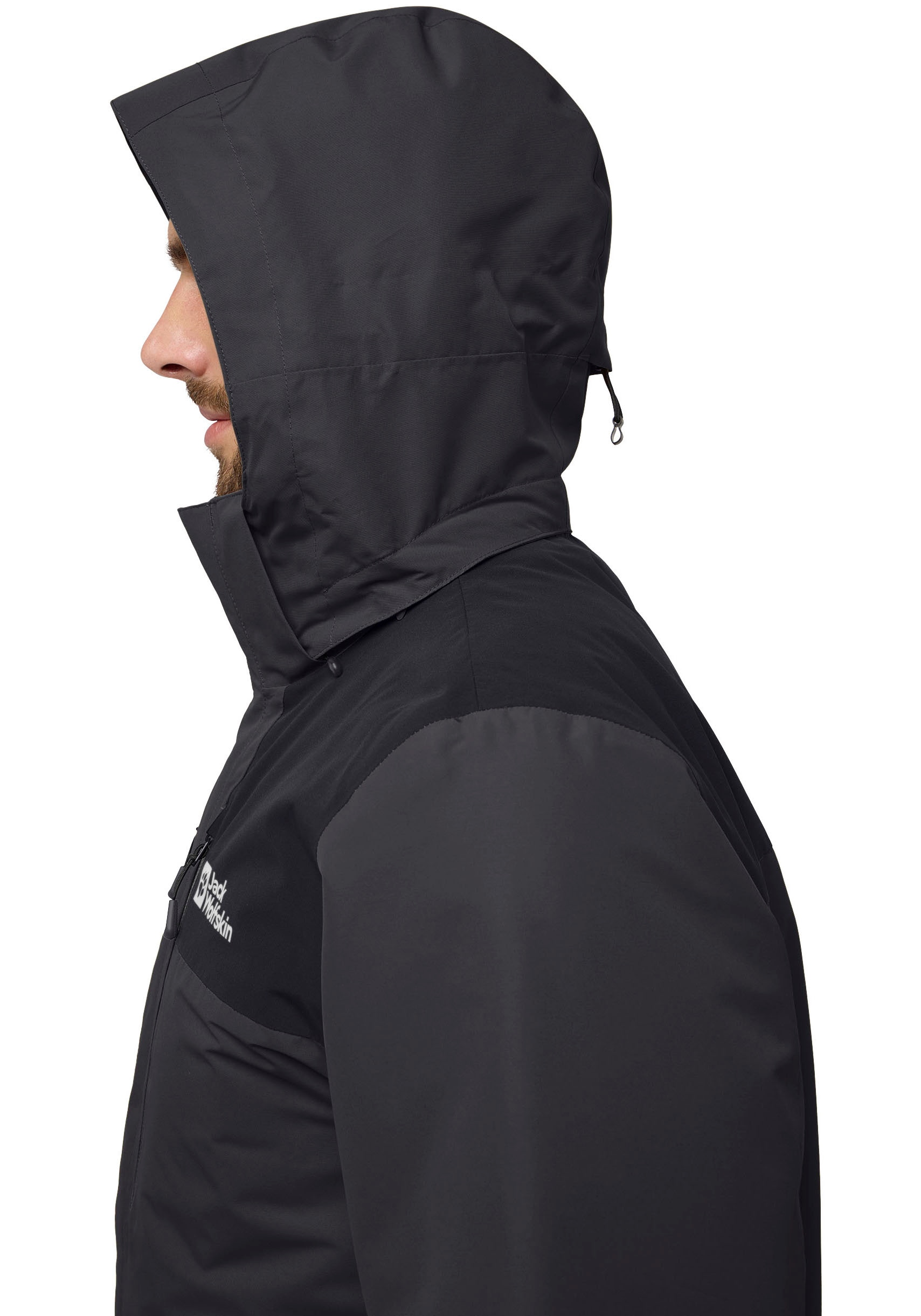 Jack Wolfskin 3-in-1-Funktionsjacke »JASPER 3IN1 JKT M« mit Kapuze 3in1, wasserdicht, Übergangsjacke