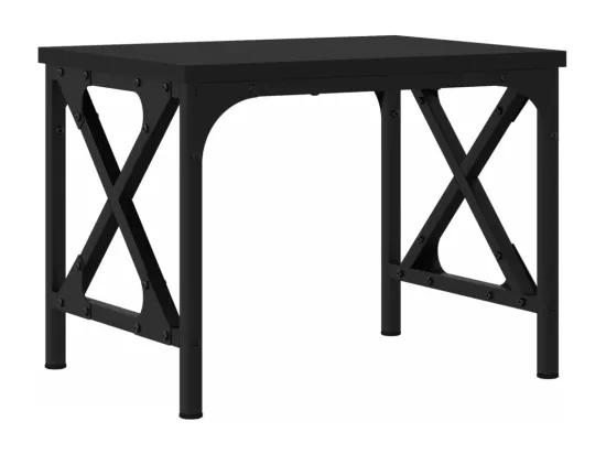 Support d'imprimante noir 40x30x31 cm bois d'ingénierie
