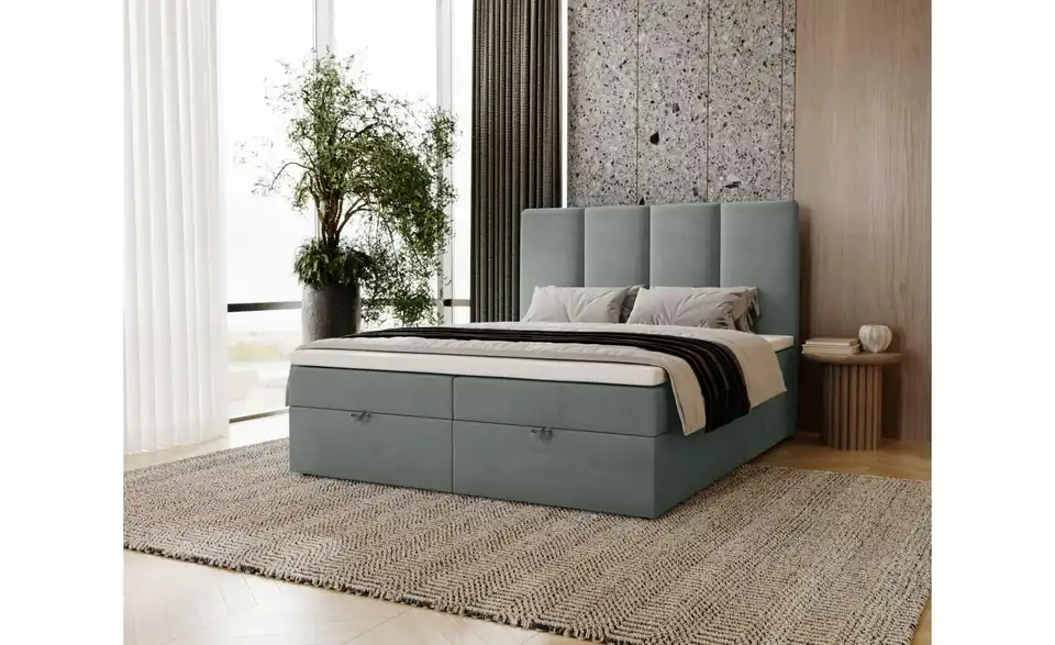 Boxspringbett 121 cm 120x200 cm Grau