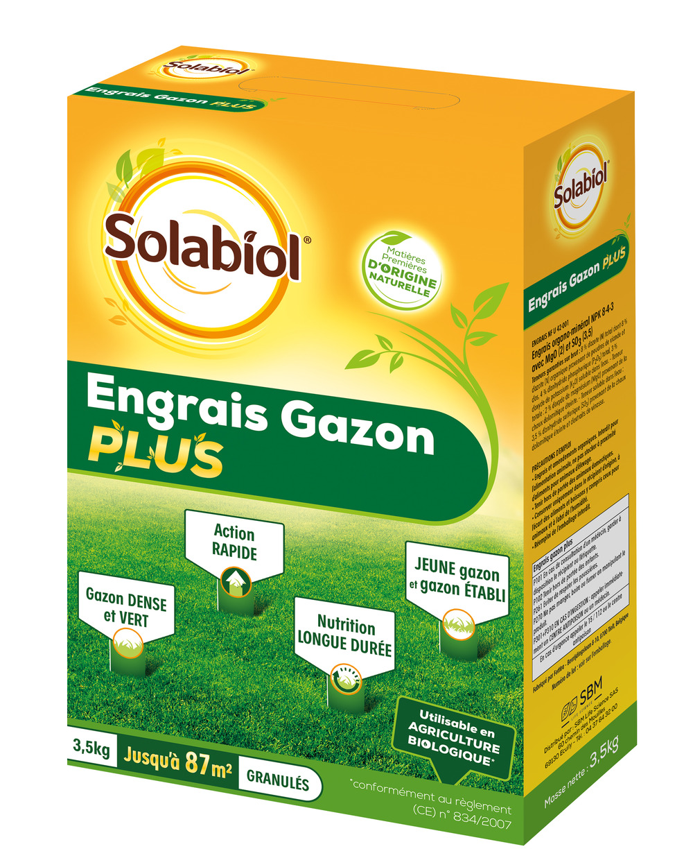 Sogazplus35 | engrais gazon plus | etui 3,5kg | nutrition longue durée