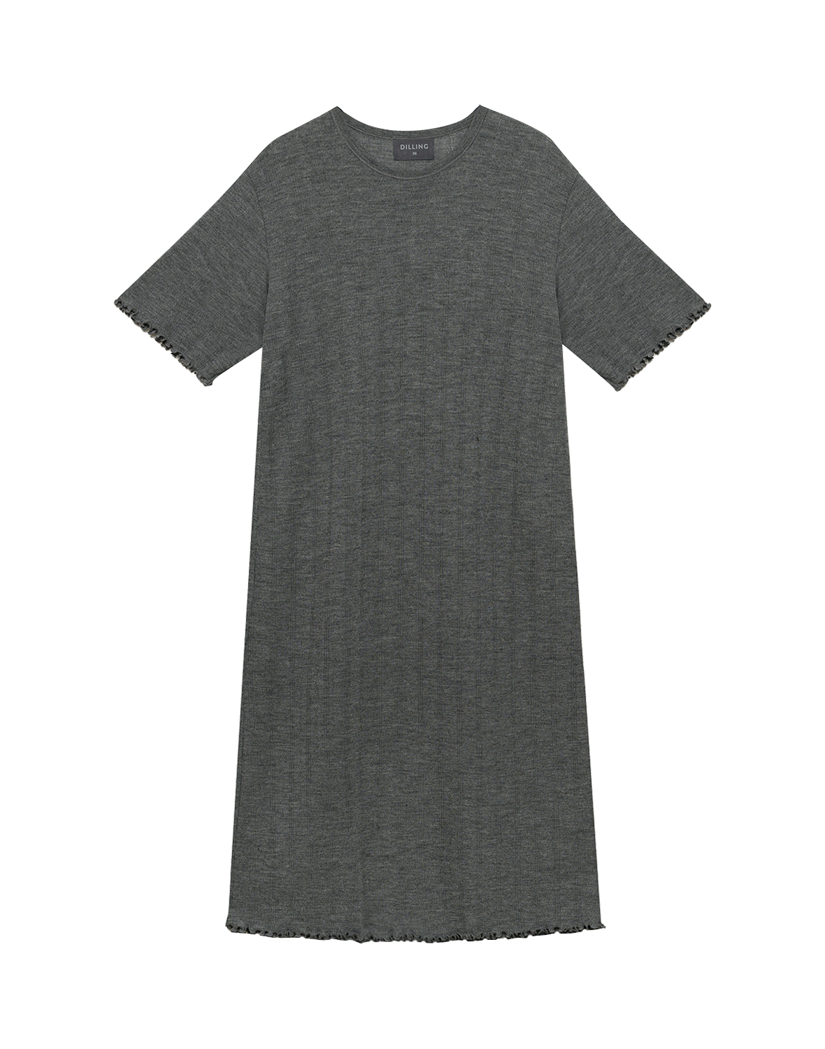 Pointelle T-shirtjurk van merinowol voor dames
