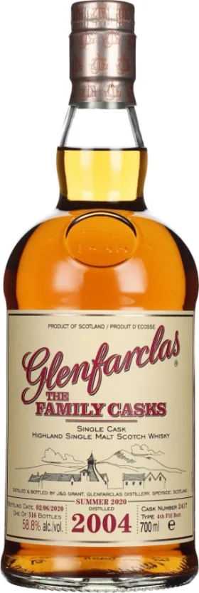 GLENFARCLAS VINTAGE 2004 FAMILY CASKS 70CL