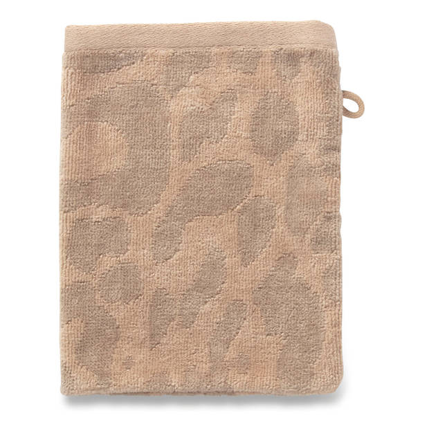 Blokker Washandje Tijger - 16x21 cm - Beige/Crème
