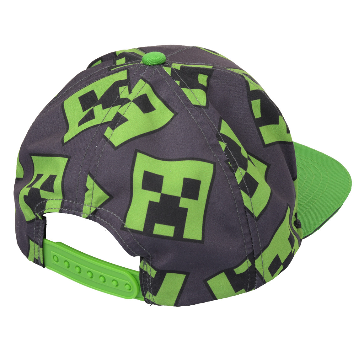 Topolino Minecraft Kappe mit verstärktem Schirm grün / dunkelgrau