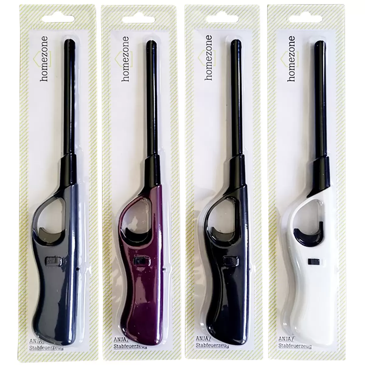 Feuerzeug Homezone violett,dunkelblau,weiss,dunkelgrau