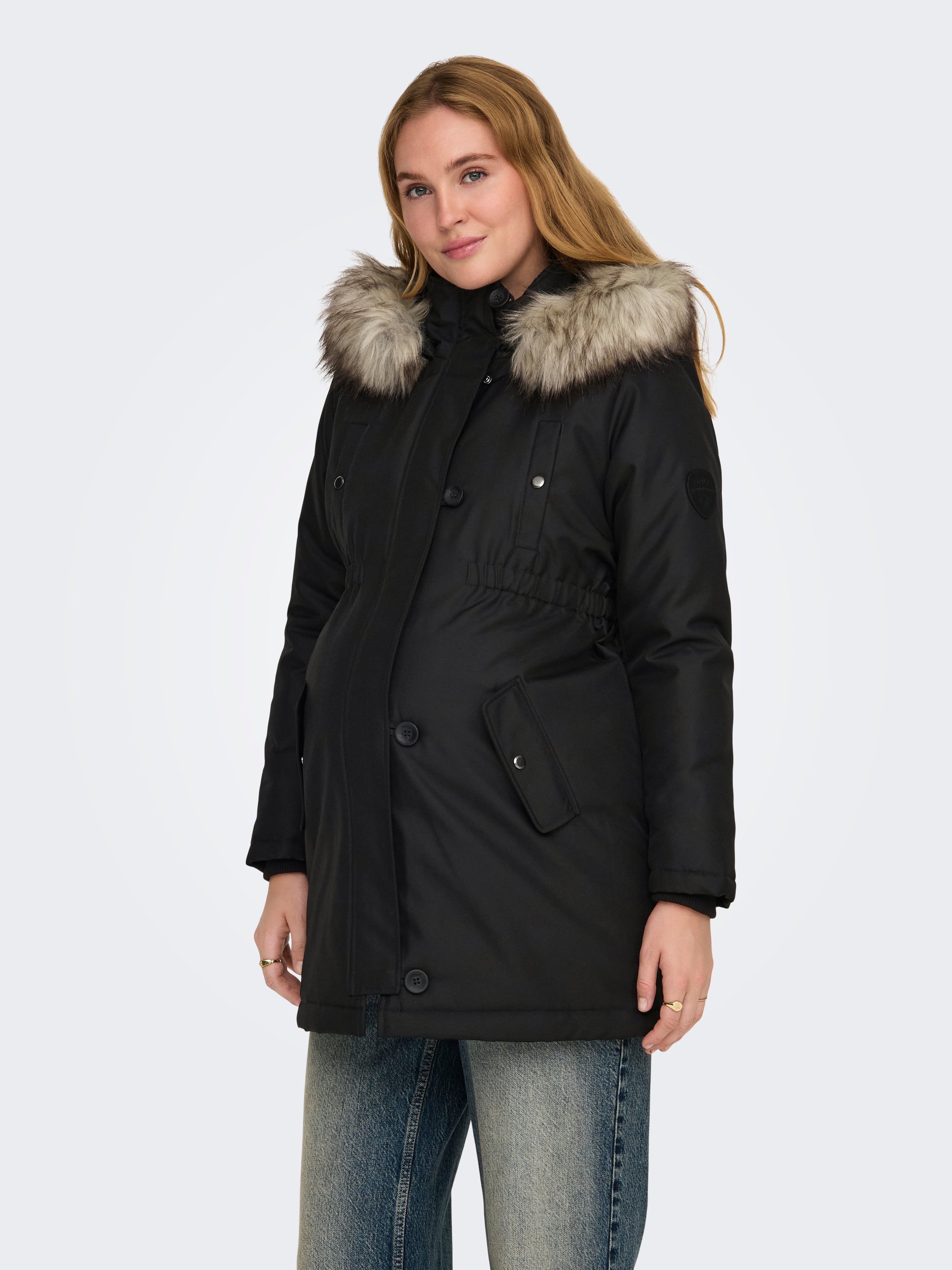 OLMIRIS Langer Parka Black