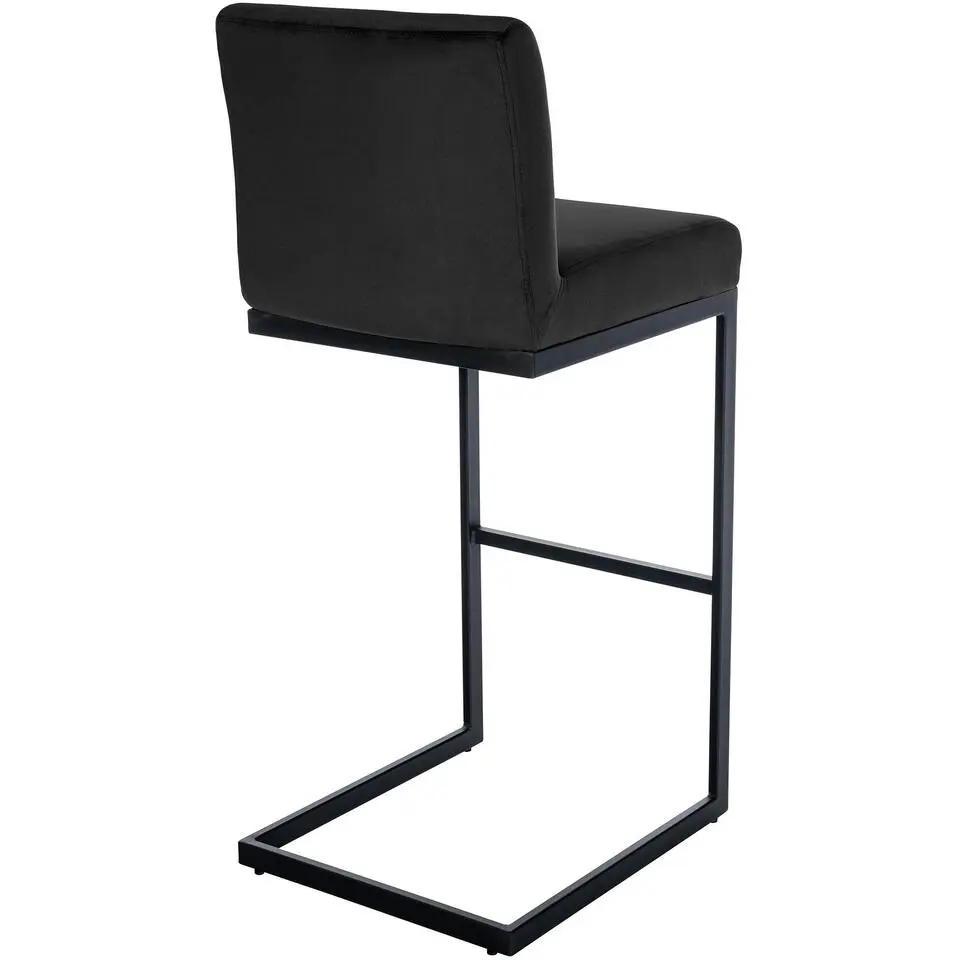 CLP Barkruk Hopewell zwart Frame - Fluweel - zwart