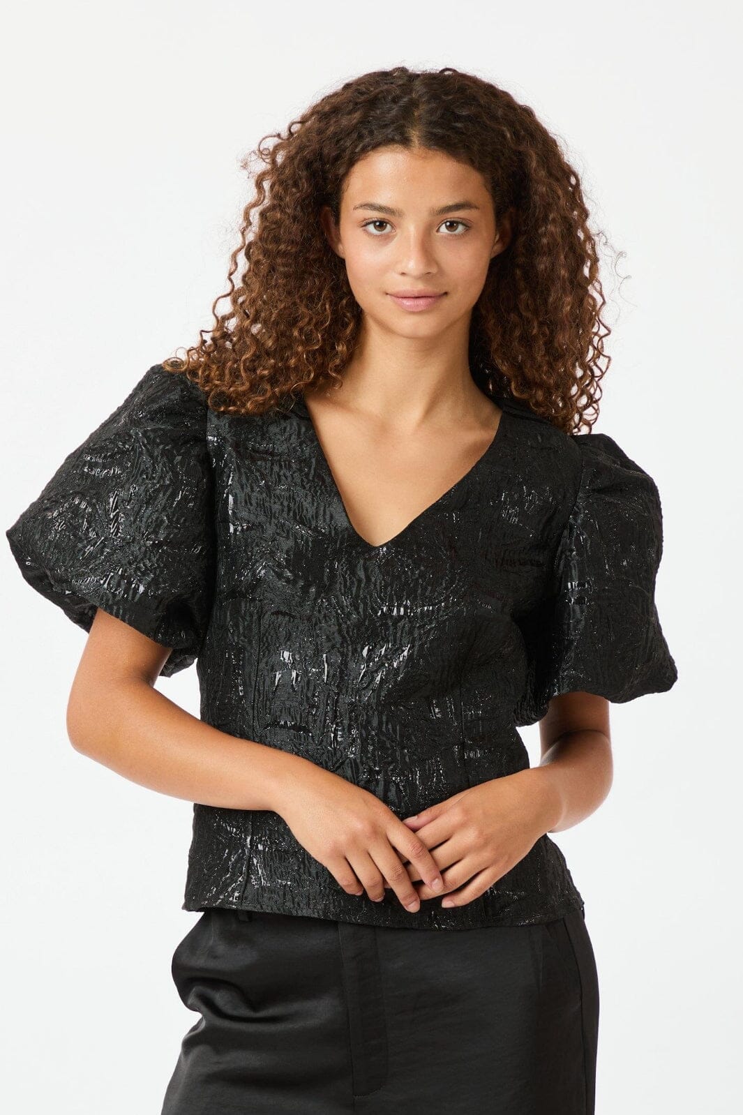 Neo Noir Camia Metallic Brocade Blouse 163846