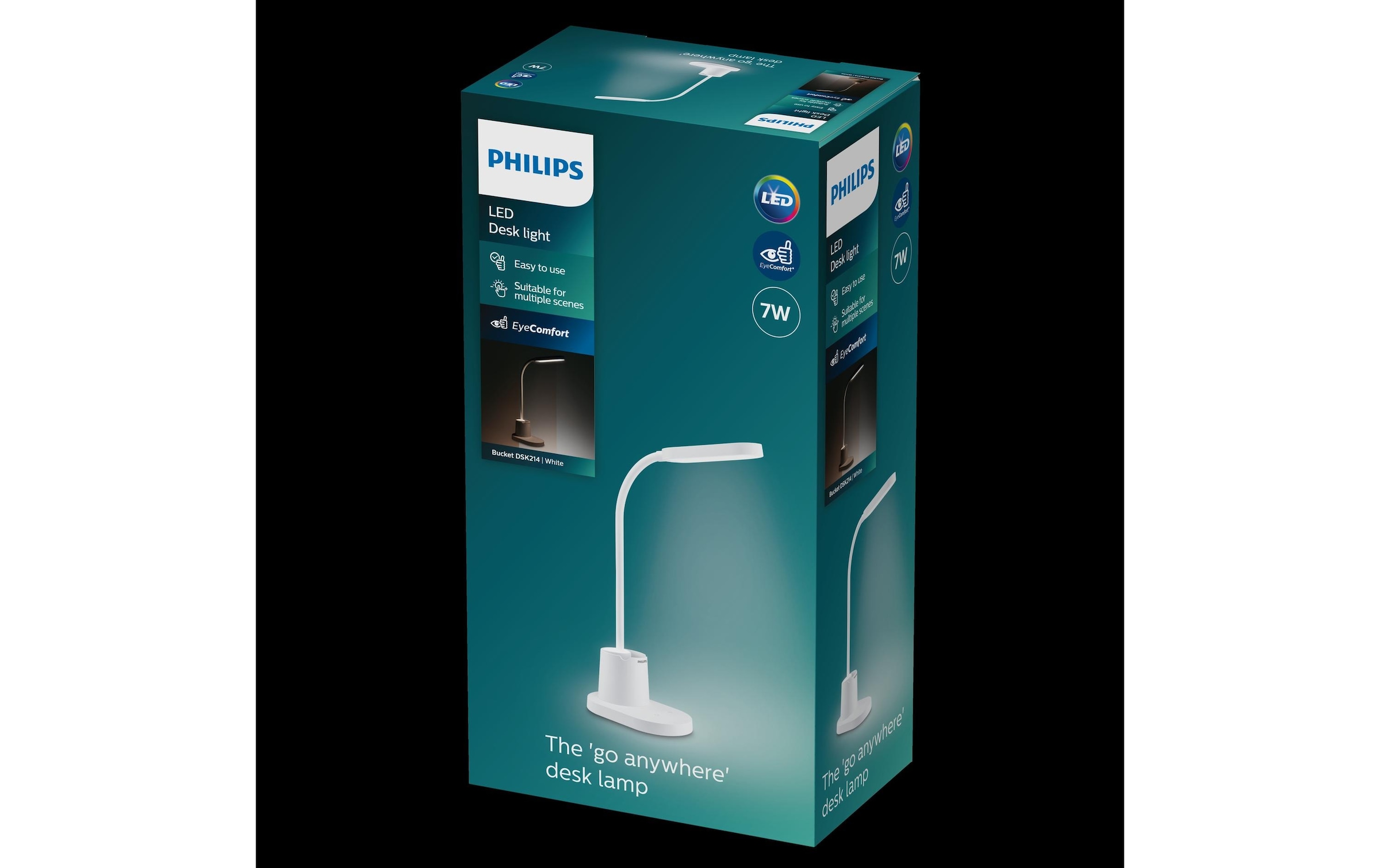 Philips LED Schreibtischlampe »Bucket« Neutralweiss | Warmweiss
