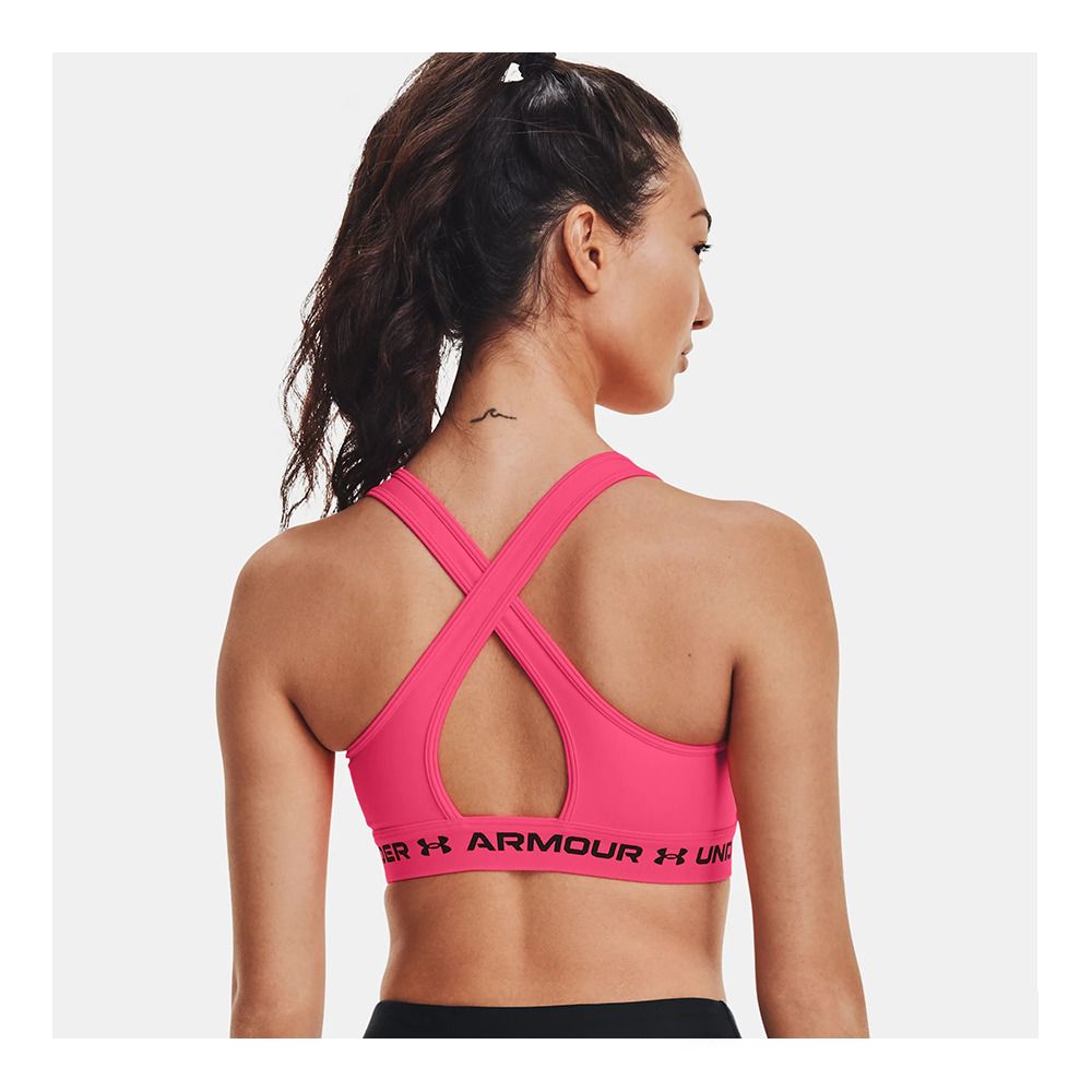 Under Armour CROSSBACK MID - Brassière Femme pink