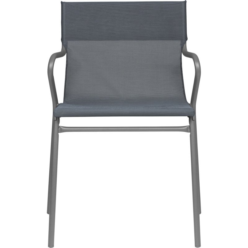Fauteuil Horizon Lafuma - toile batyline - pied acier gris