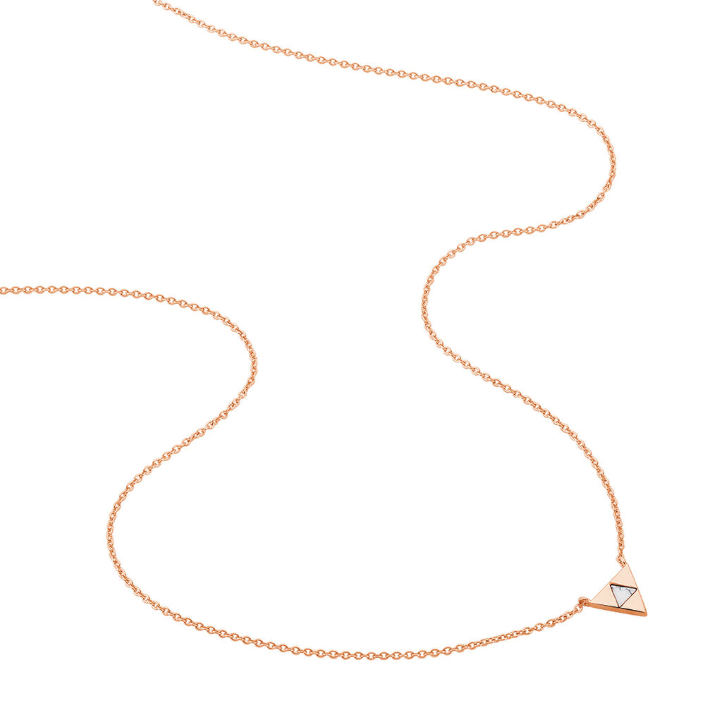 Collier Tallulah Argent Rose Pierre De Synthese