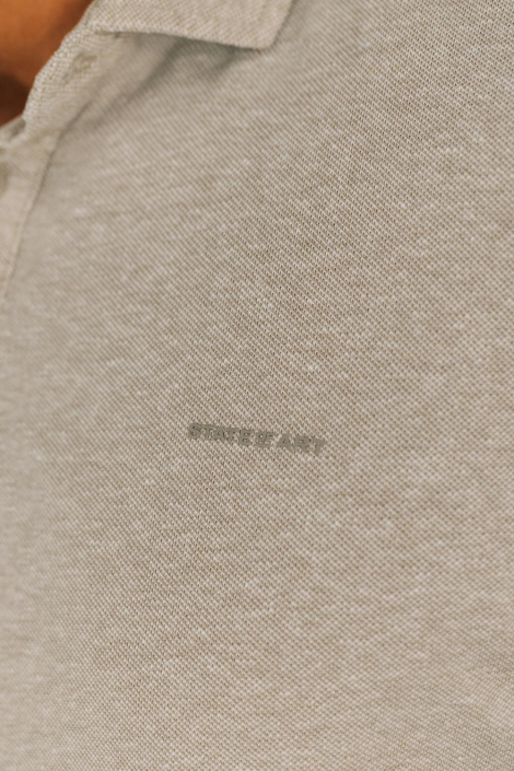 State of Art taupe heren polo
