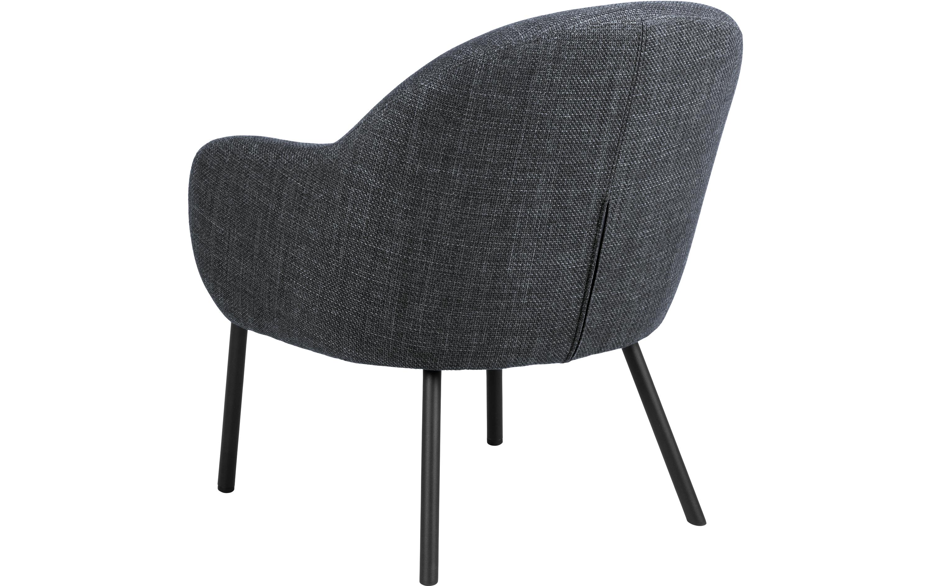 Sessel Spencer Polyurethan (PU)/Stahl, Dunkelgrau<br>Eleganter Loungesessel mit klarer und runder Silhouette