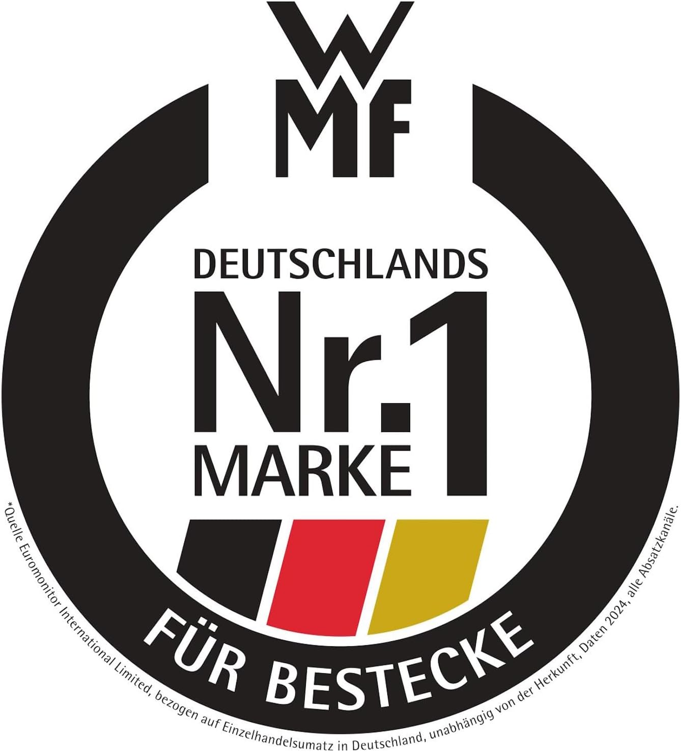 WMF Virginia Besteck Set 12 Personen, 66 teilig, 60 Teile mit Servierbesteck, Hohlheftmesser, Cromargan protect teilmattiert, kratzbeständig