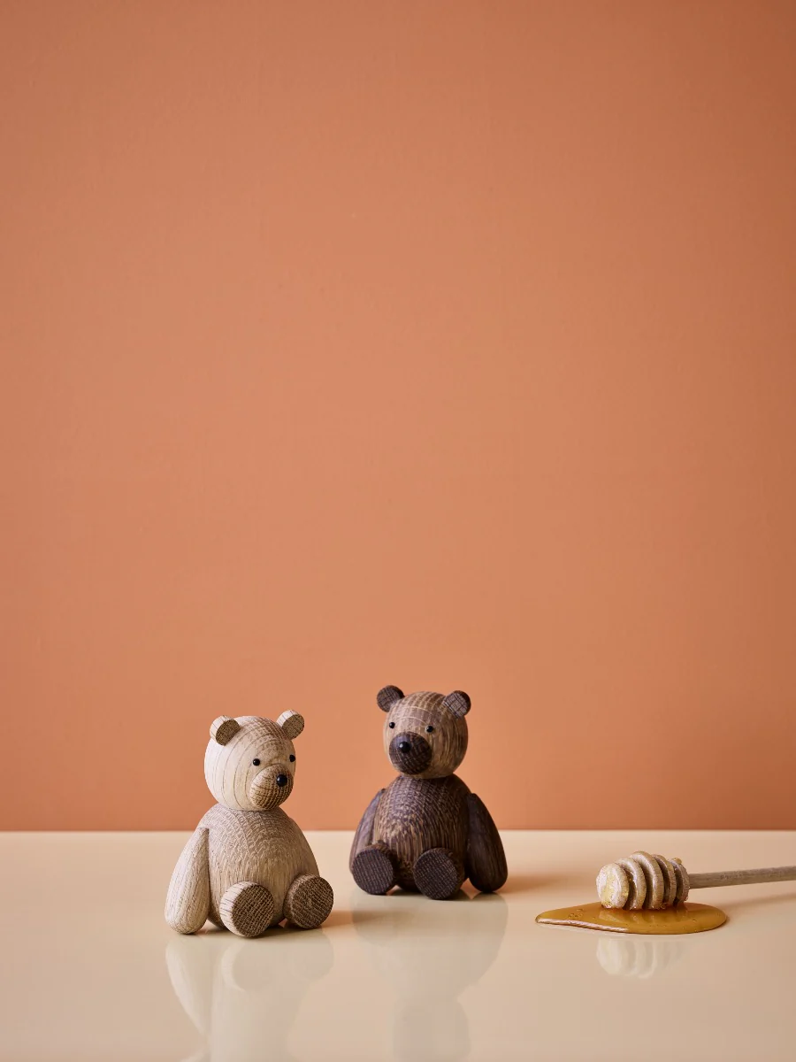 Lucie Kaas  Teddy Bjørn, eg - H: 9 cm.