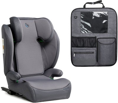 Beemoo Ride i-Size Beltestol ISOFIX inkl. Beemoo Deluxe Sparketrekk med Oppbevaring, Mineral Grey