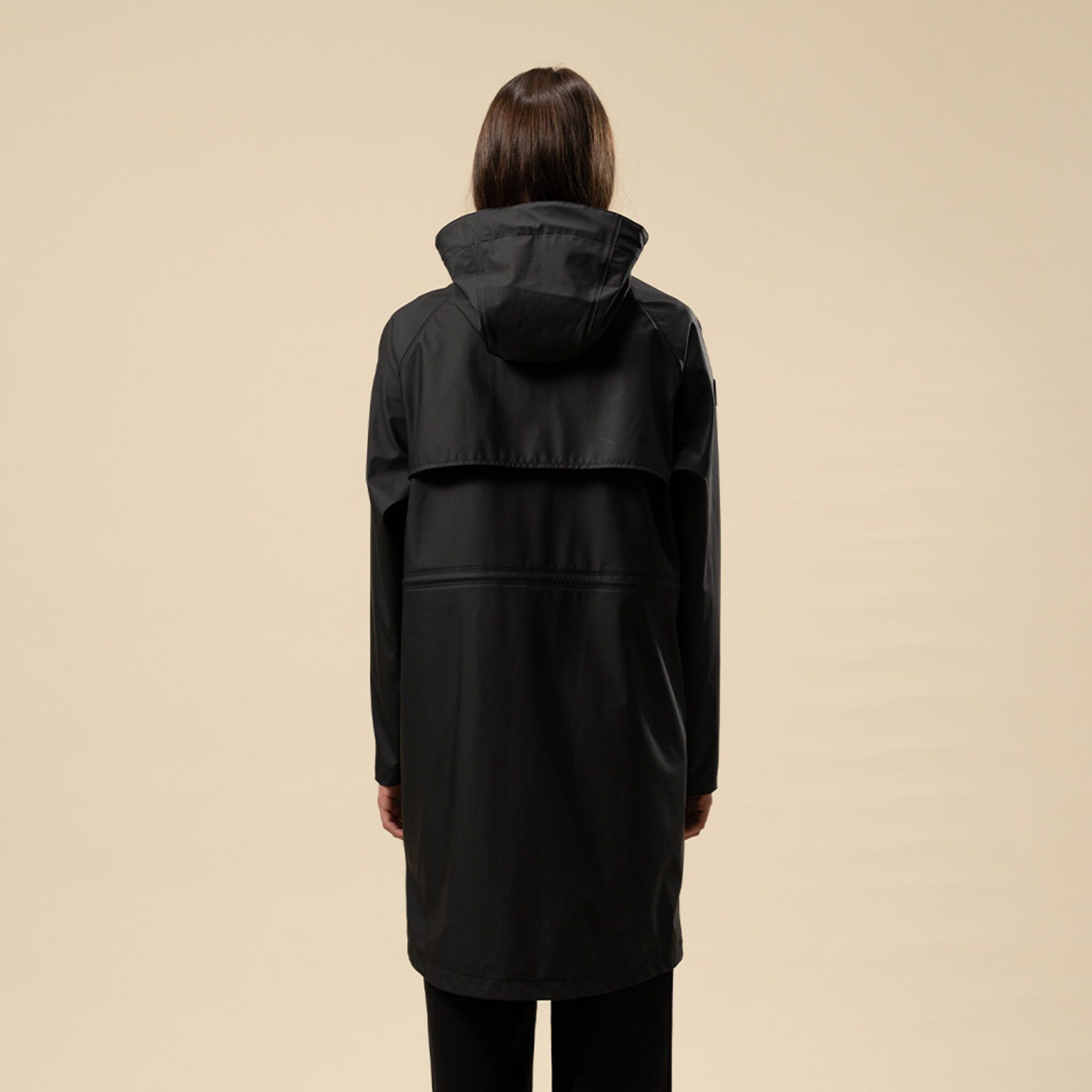 Everyday Rain Jacket Long Midnight Black