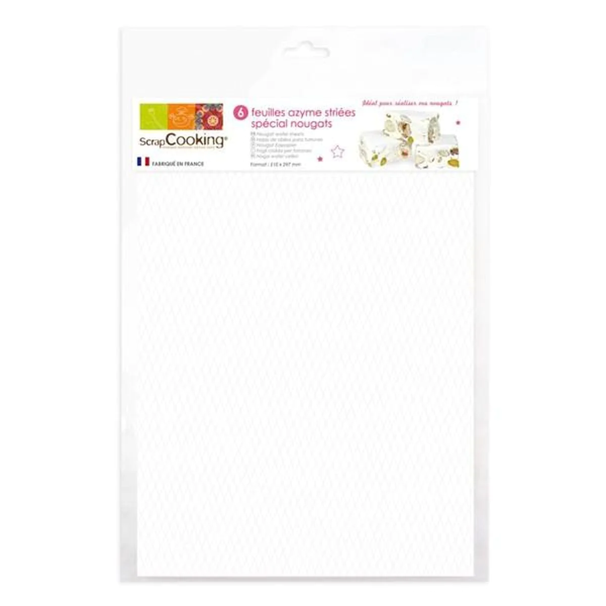 42 Feuilles azymes blanches A4 pour Nougat Scrapcooking