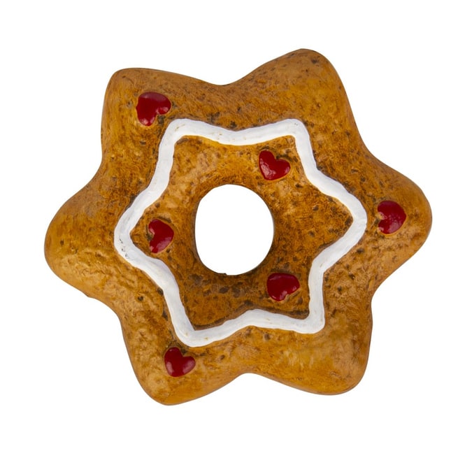Deko-Lebkuchenfigur - braun/weiß - ca. 7 x 2,5 x 5 cm - 1 Stück