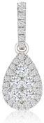 Druppelvormige Diamanten hanger witgoud