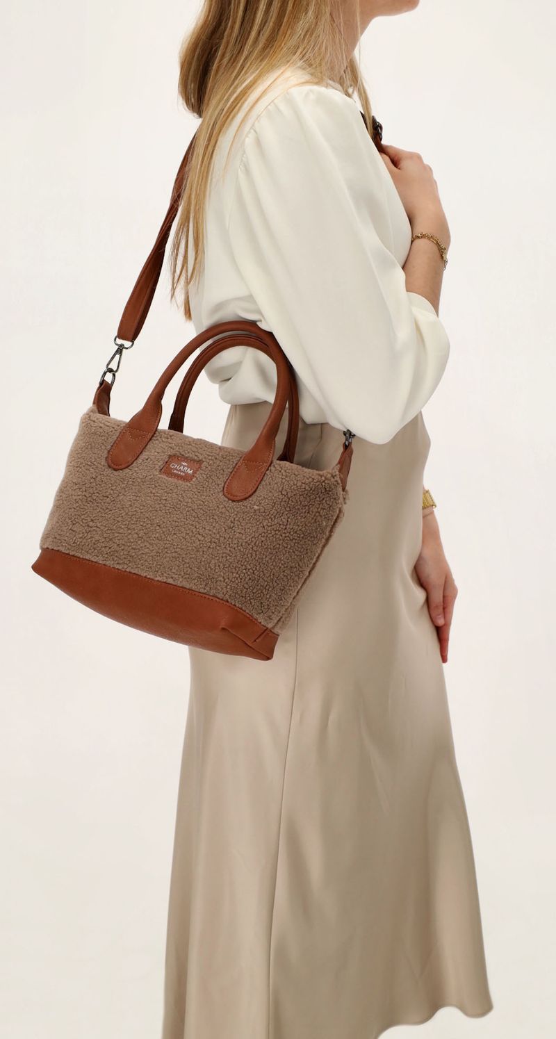 Charm Schoudertas Taupe Dames