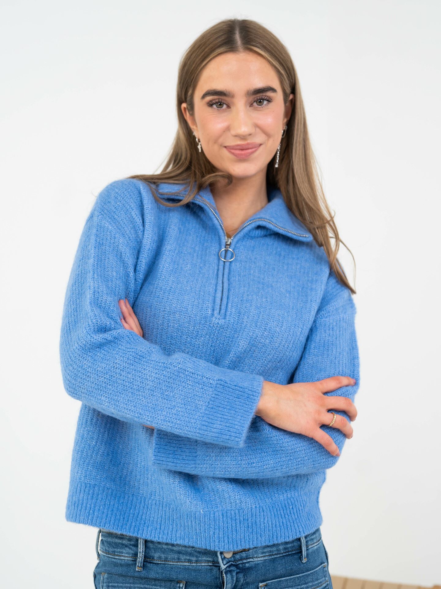 Sia Long Sleeve Knit Half Zipper