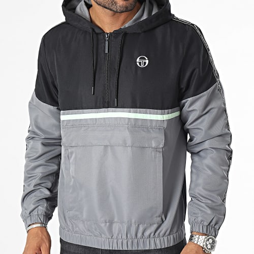 Veste Outdoor Capuche A Bandes Midday 40296 Gris Noir