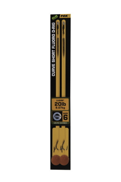 Bas de ligne Fox Edges Curve Short (courts) Fluoro D-Rig Illusion